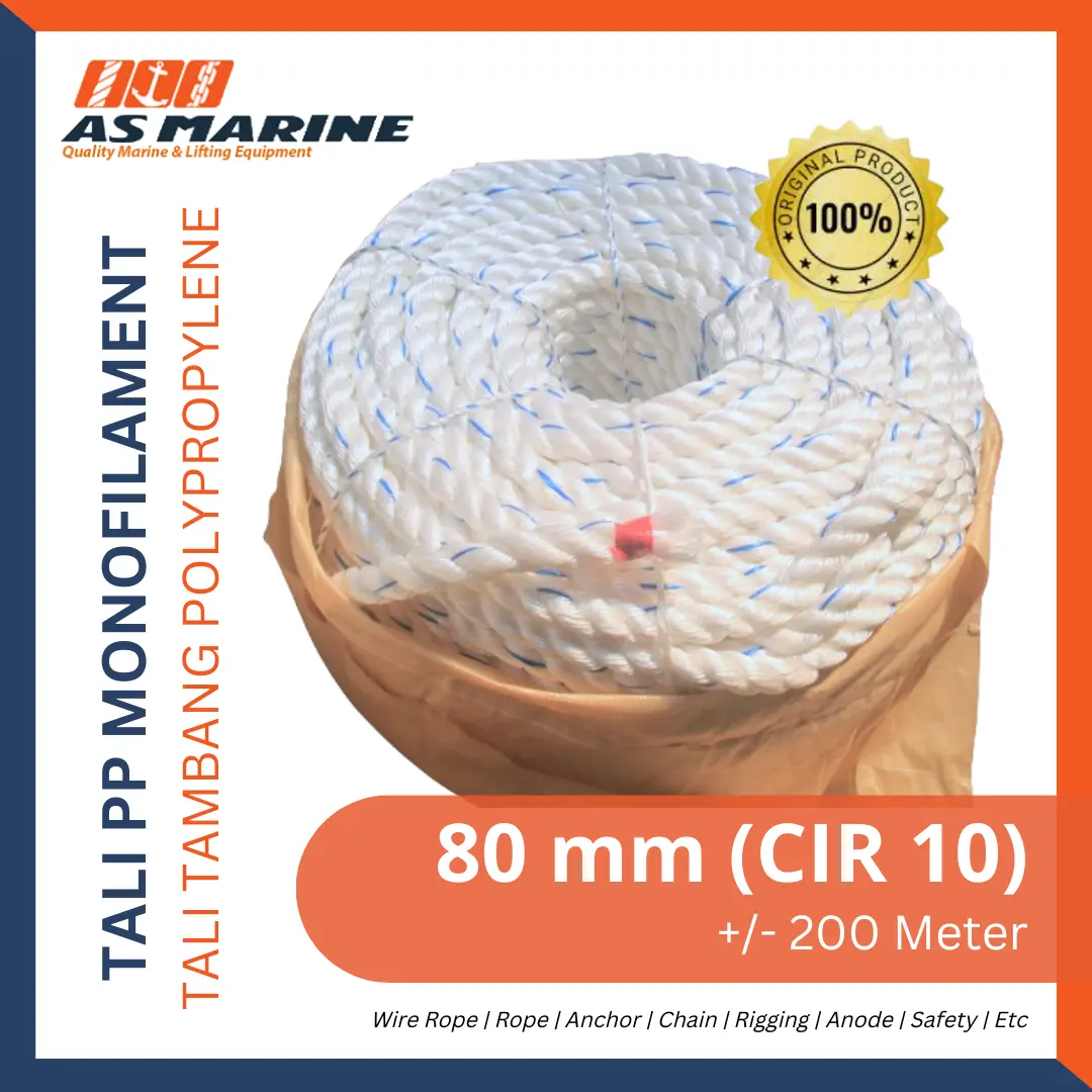 Tali Tambang PP Mono / Tali Plastik PP Monofilament 80 mm